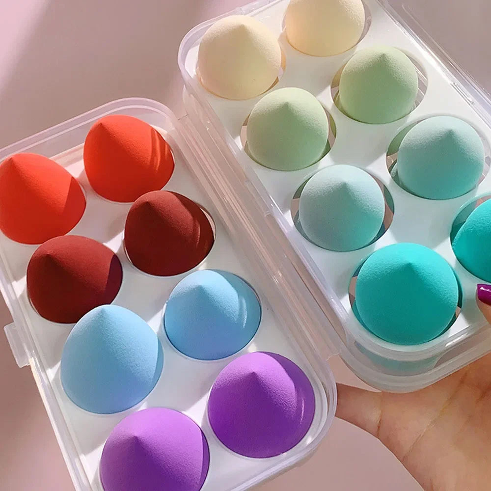 4pc/8pc Soft Makeup Sponge Set for Dry Wet Dual Use Beauty Tool