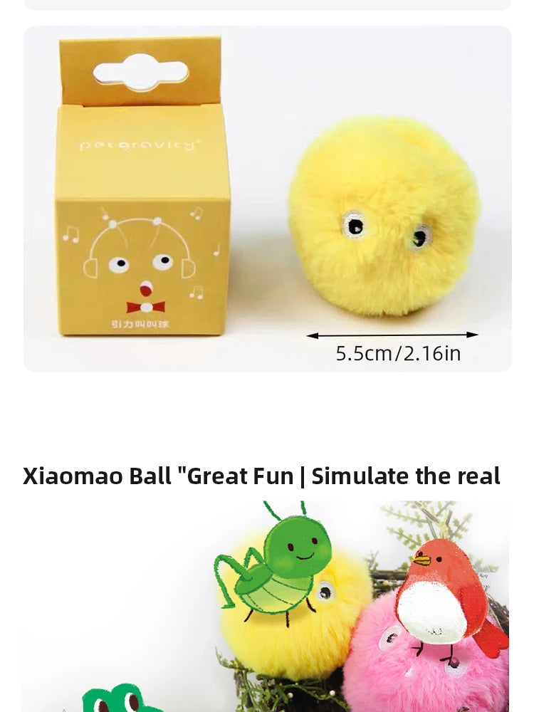 Smart Cat Toys Plush Electric Catnip Squeak Toy Ball