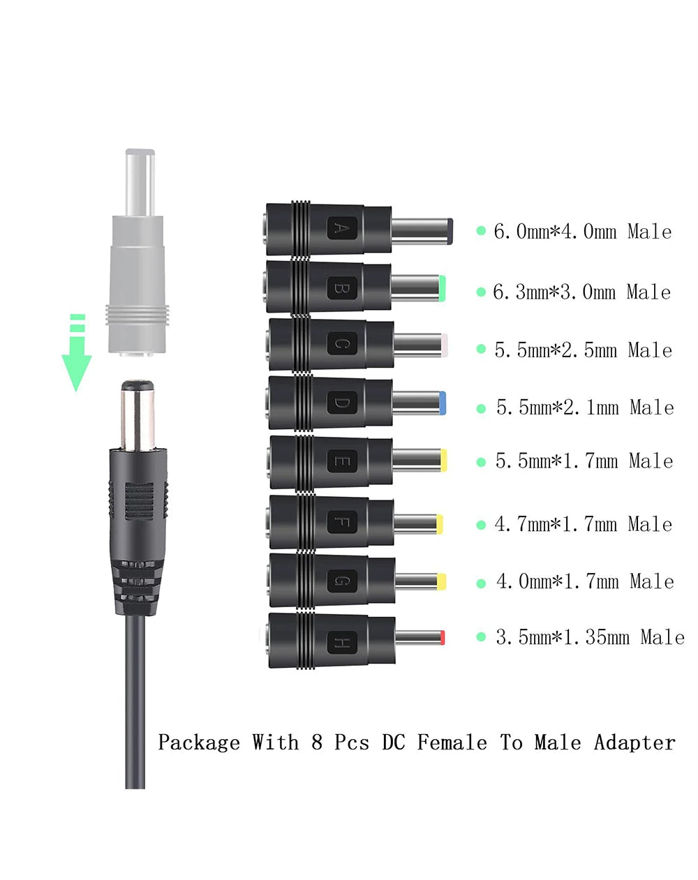 OLAF USB to DC Power Cable 5V to 12V Boost Converter with 8 Adapters for Wifi Router Mini Fan Speaker