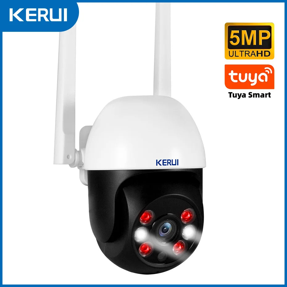 KERUI 4K PTZ WiFi IP Wireless Camera with Dual Lens 10MP 5K Video Surveillance for Outdoor Home Security