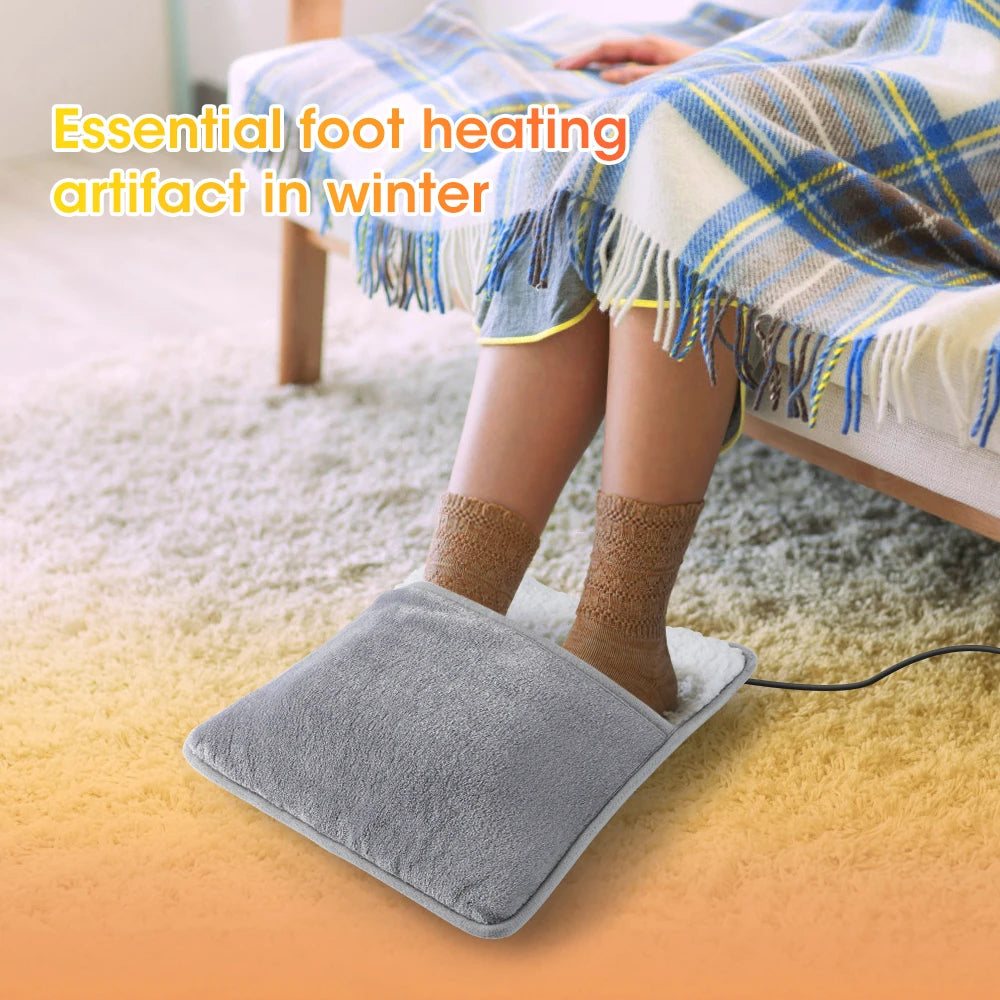 USB Foot Heating Pad - Soft Plush Washable Foot Warmer for Cozy Winter Comfort