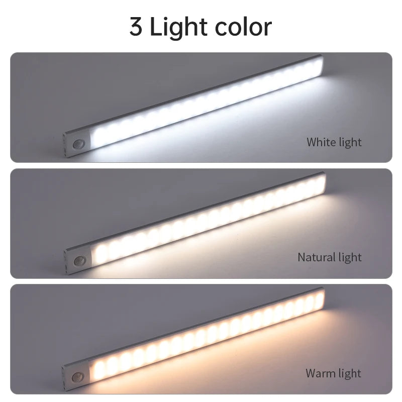 Motion Sensor Light Wireless LED Night Light USB Rechargeable Night Lamp for Cabinet and Kitchen Use