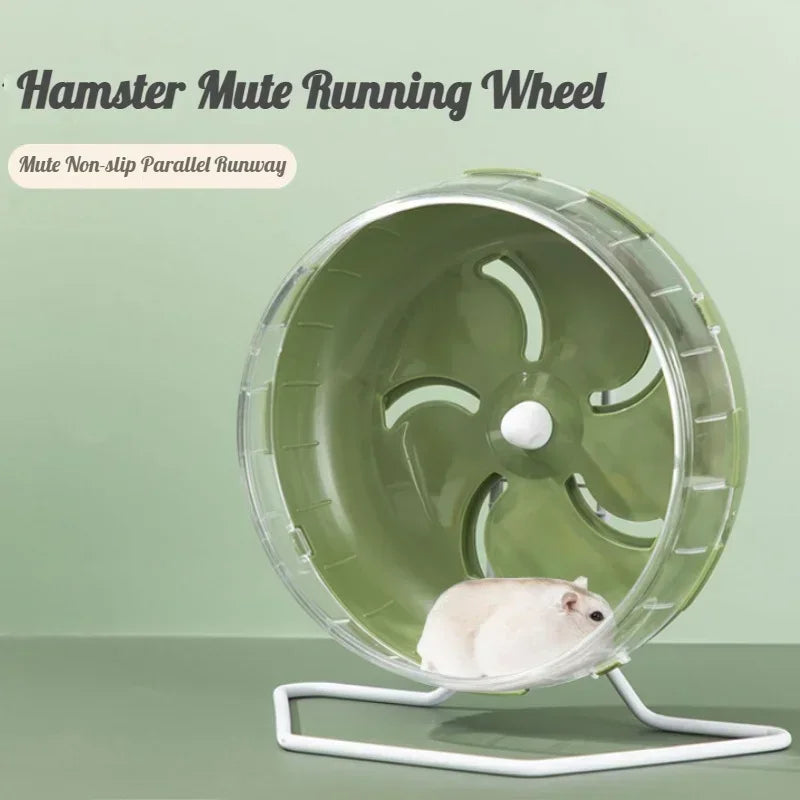 Hamster Running Wheel Silent Hamster Wheel Non-slip Can Be Hung in A Cage Running Wheel Sports and Play Toy Bracket Accessories
