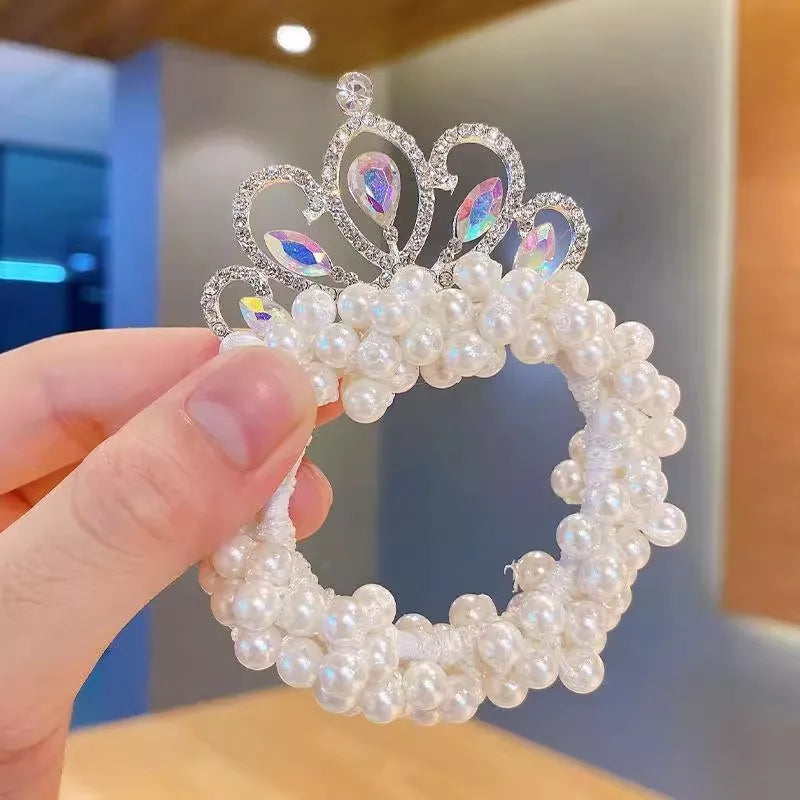 New Fashion Pearl Crown Princess Hair Bands for Girls