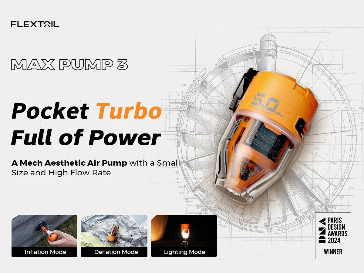 FLEXTAIL MAX PUMP 3 Electric Air Pump for Camping Gear