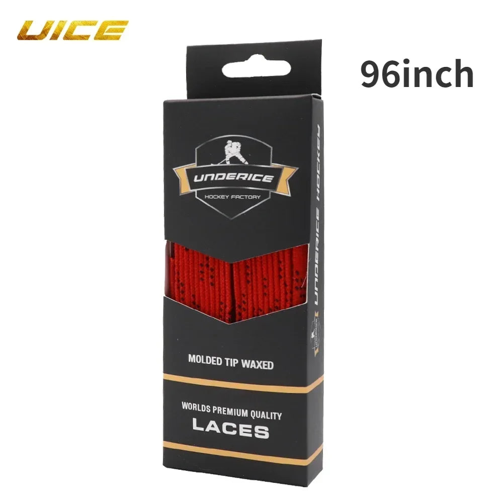 Ice Hockey Skate Laces 84-120inch Waxed Dual Layer Braid