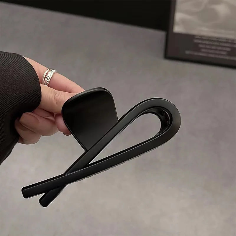 Korean Large Hair Claws Crabs Matte Bow Clips for Women Girls