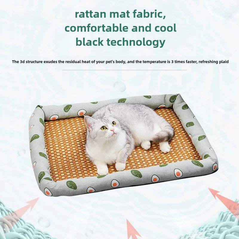 Summer Mat Kennel Cat Nest Summer Dog Kennel Pet Supplies Teddy Small Dog Bed Mat Universal All Seasons