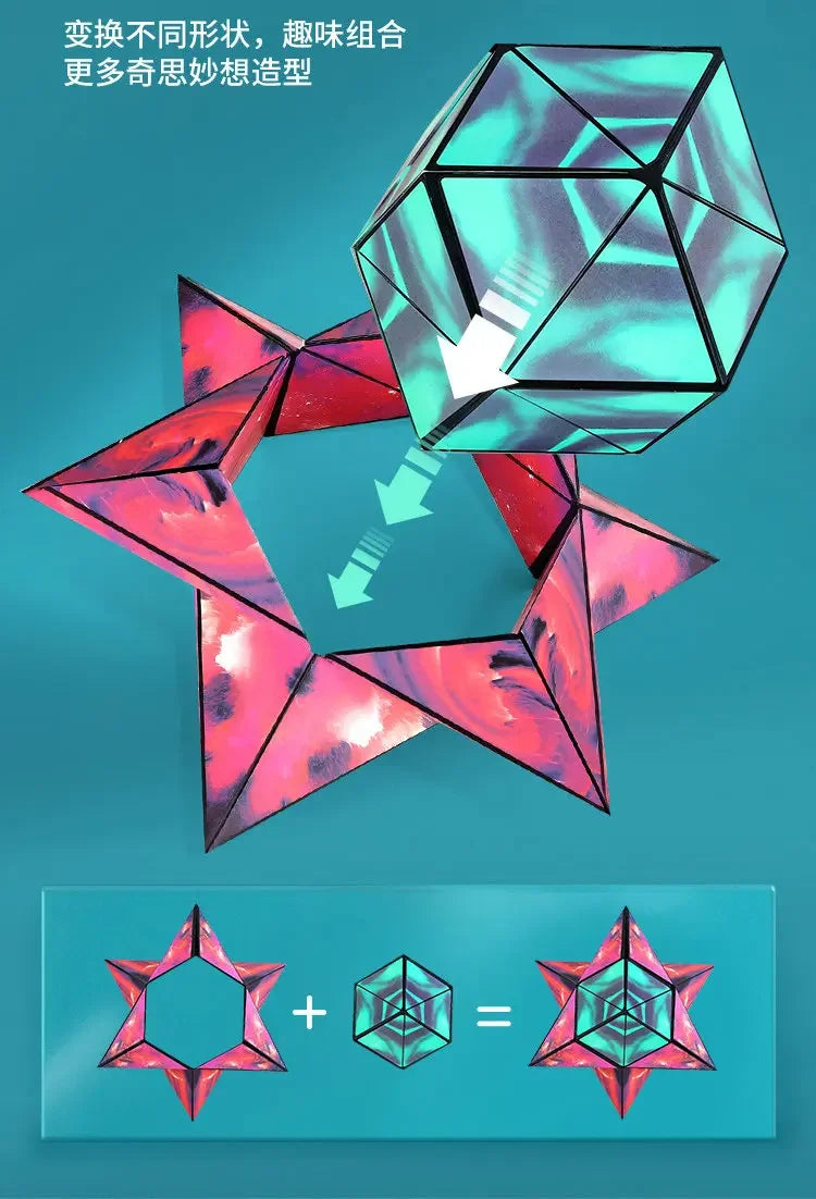 Variety Geometric Changeable Magnetic Magic Cube Fidget Toy