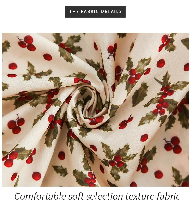 Christmas Series Cotton Fabric 150x50cm Printed Cloth for Sewing Quilting and DIY Projects