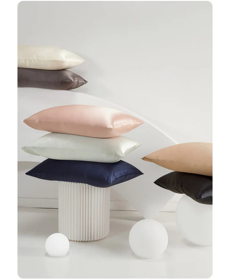 JuwenSilk Silky Stain Pillowcase Natural Mulberry Silk Standard Queen