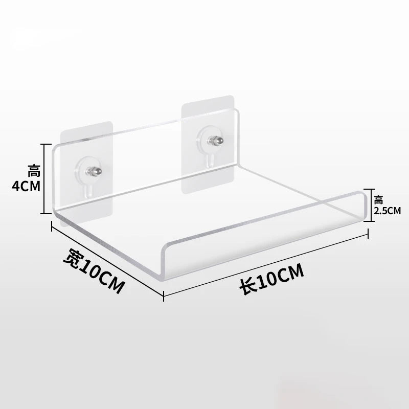 Invisible Acrylic Floating Wall Ledge Shelf for Kids Bookshelves and Bathroom Storage