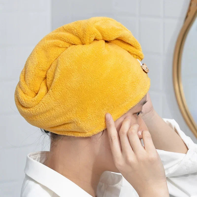 Microfiber Hair Towel Wrap, Anti Frizz Drying Cap for All