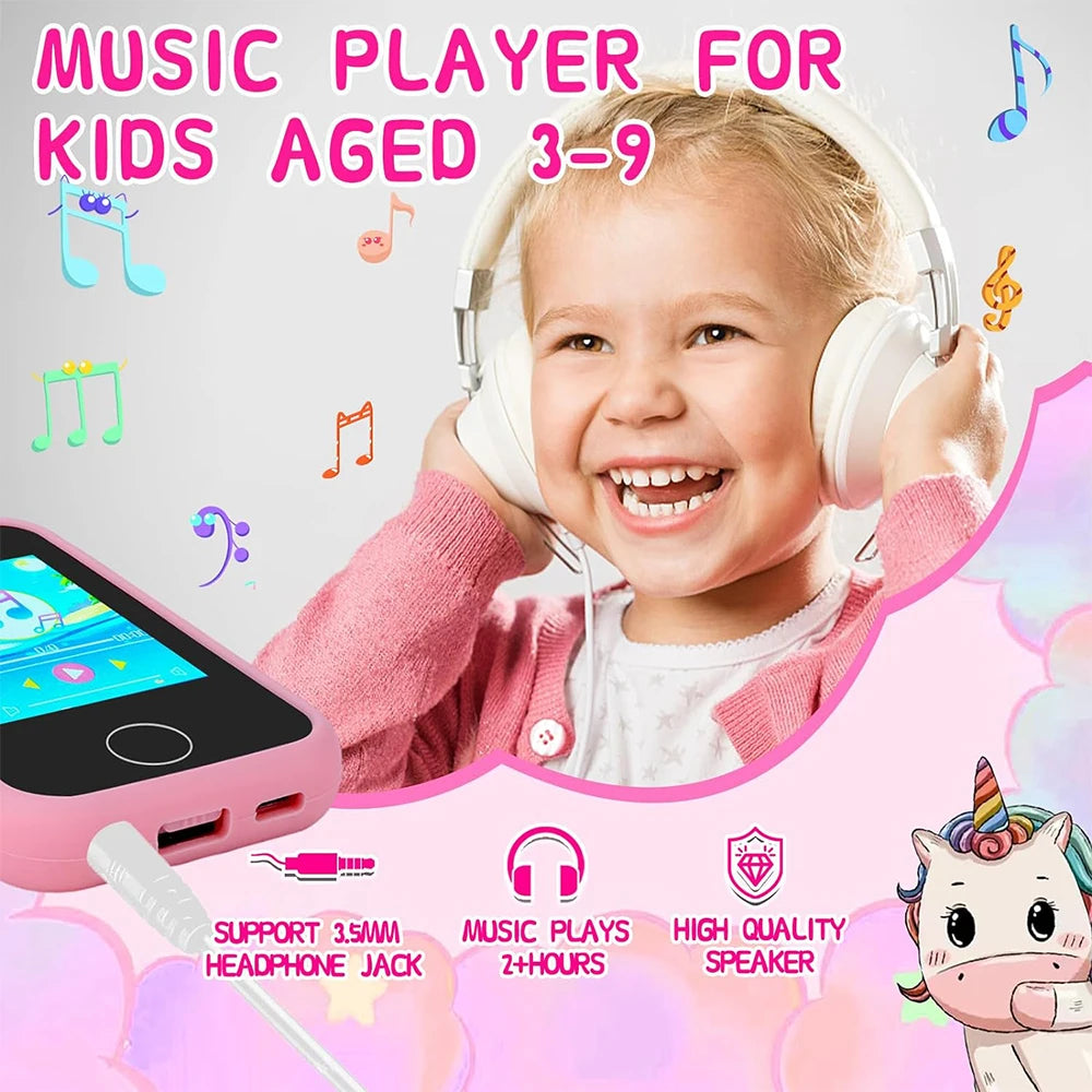 Kids Musical Cartoon Unicorn Smartphone Toy Touchscreen Educational Mobile for Boys and Girls Ages 3 to 8 Birthday and Christmas Gift
