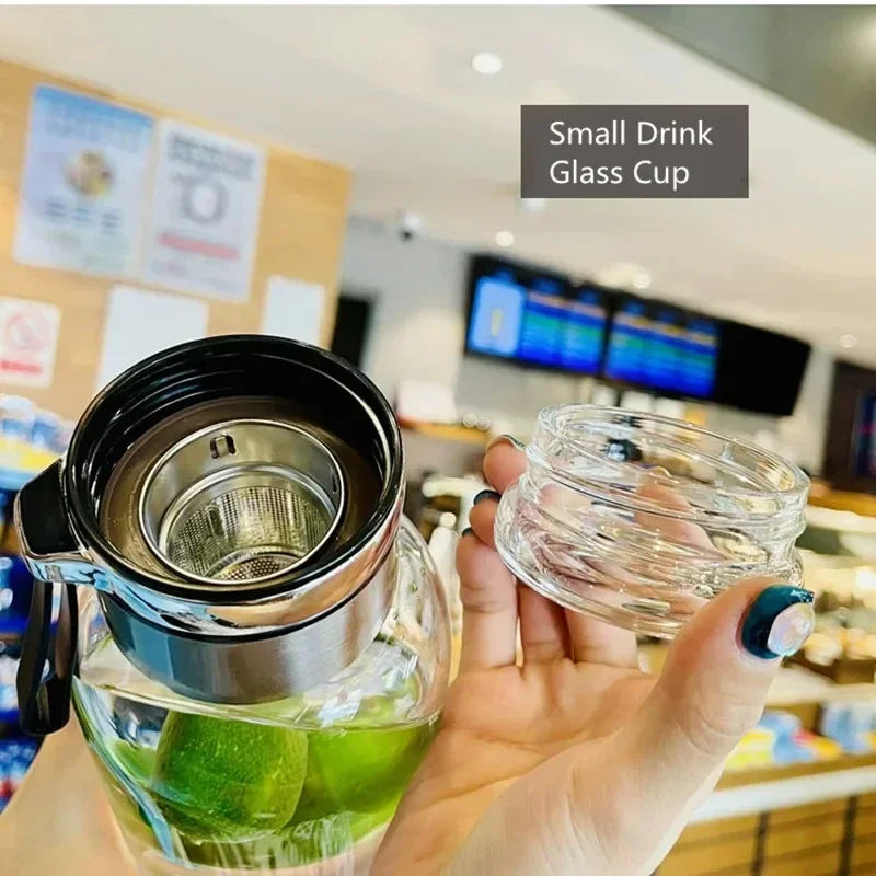 Large Capacity Glass Water Bottles – 0.75L to 2L Transparent Juice & Milk Bottle for Outdoor Travel & Sports