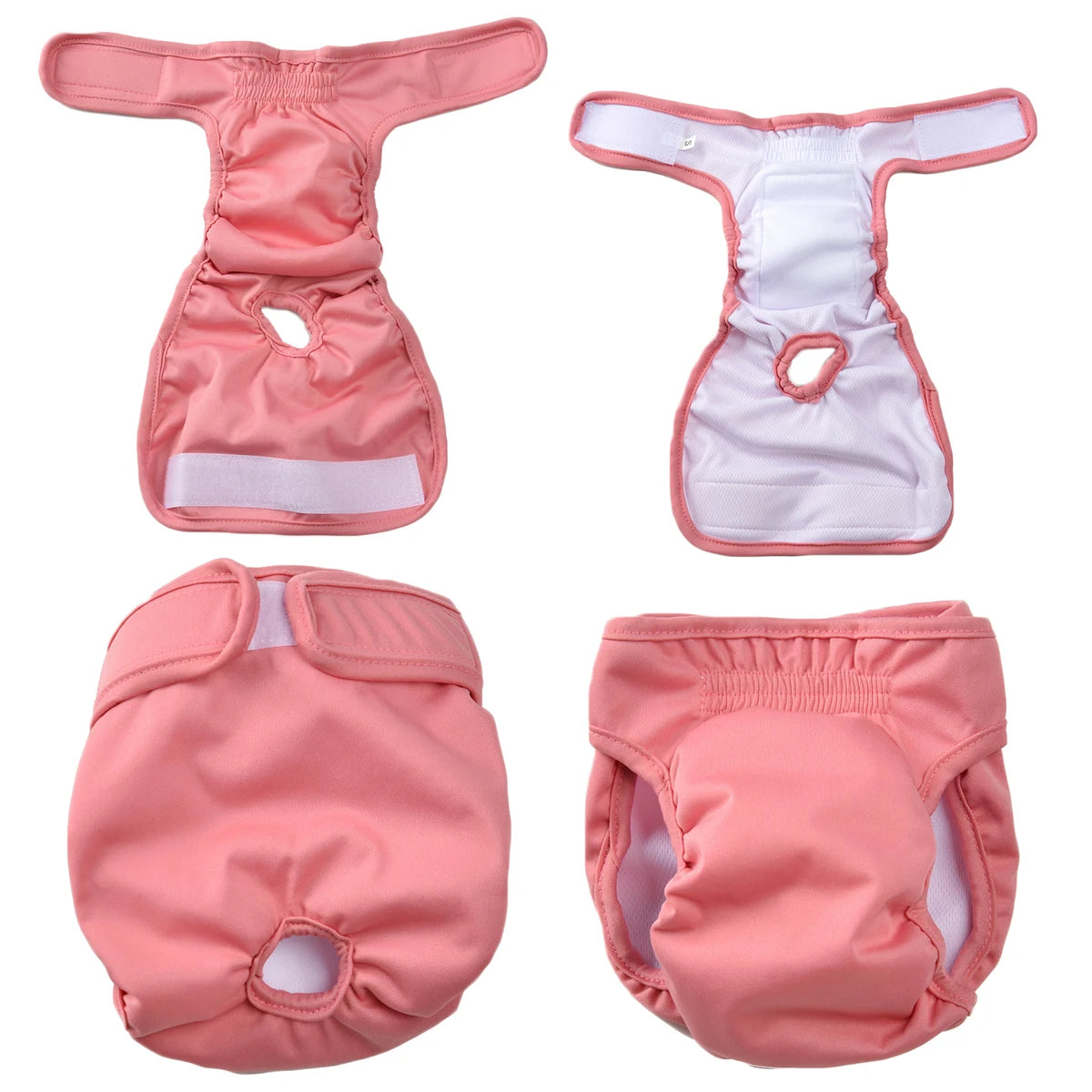 3pcs Washable Female Dog Diaper for Small Medium Dogs Adjustable Pet Physiological Pant Reusable Leakproof Pets Diapers Sets