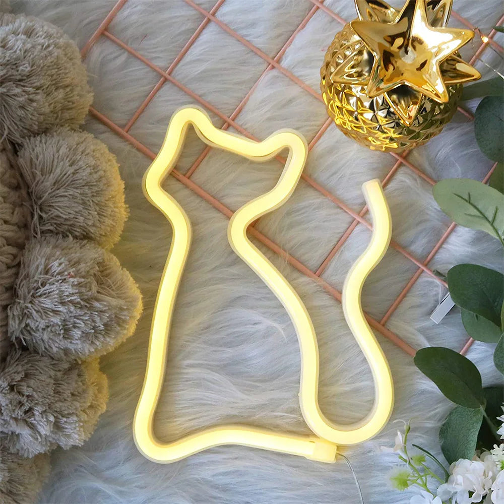 USB/Battery LED Neon Sign Lights Musical Note Wall Art Decor