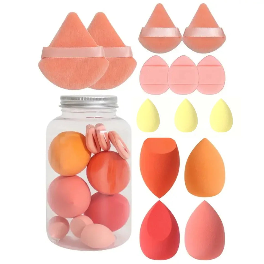 12/14Pcs Makeup Sponge Set Beauty Egg Blending Tools