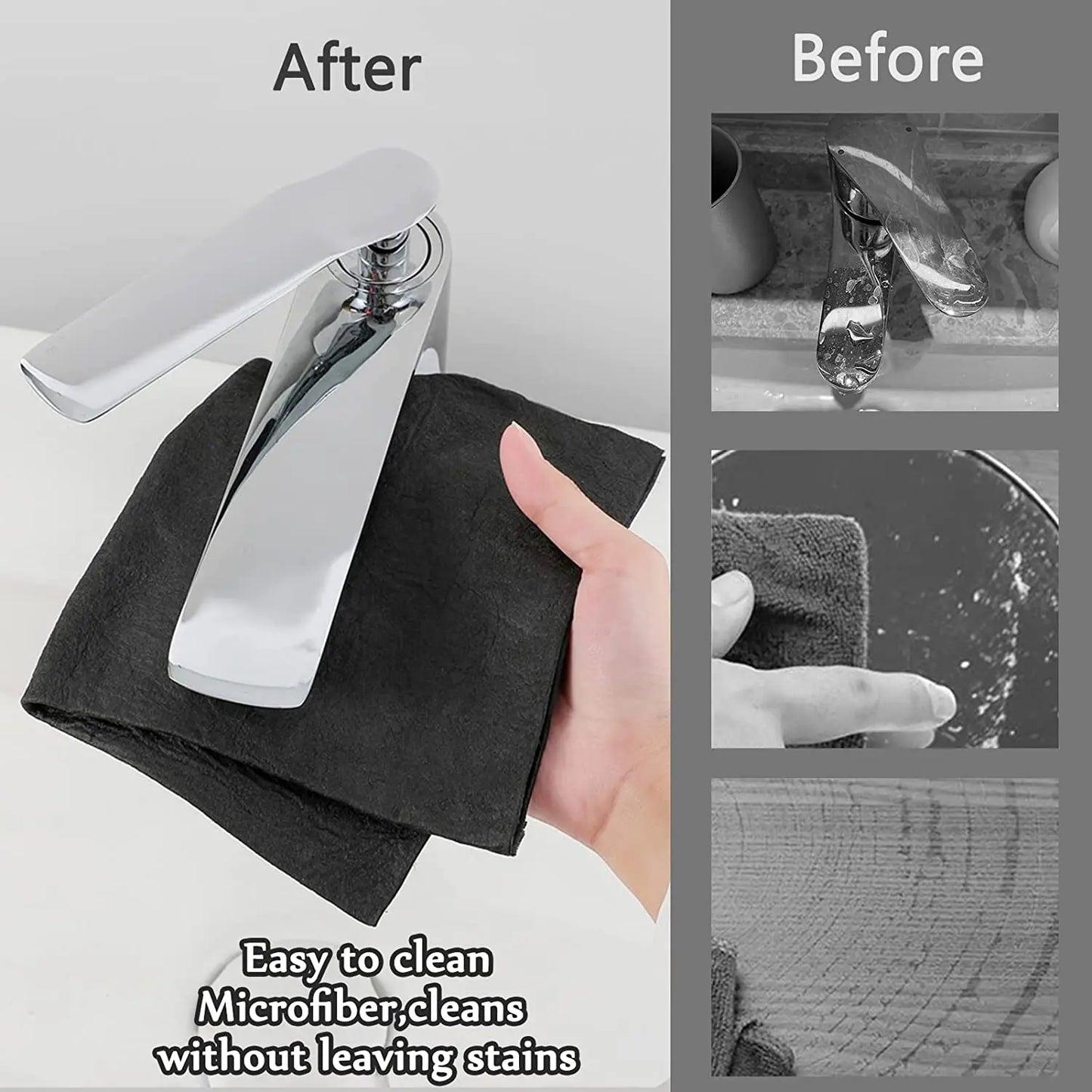 Thickened Microfiber Cleaning Cloths for Streak-Free Car Window and Glass Cleaning Reusable Household Towels