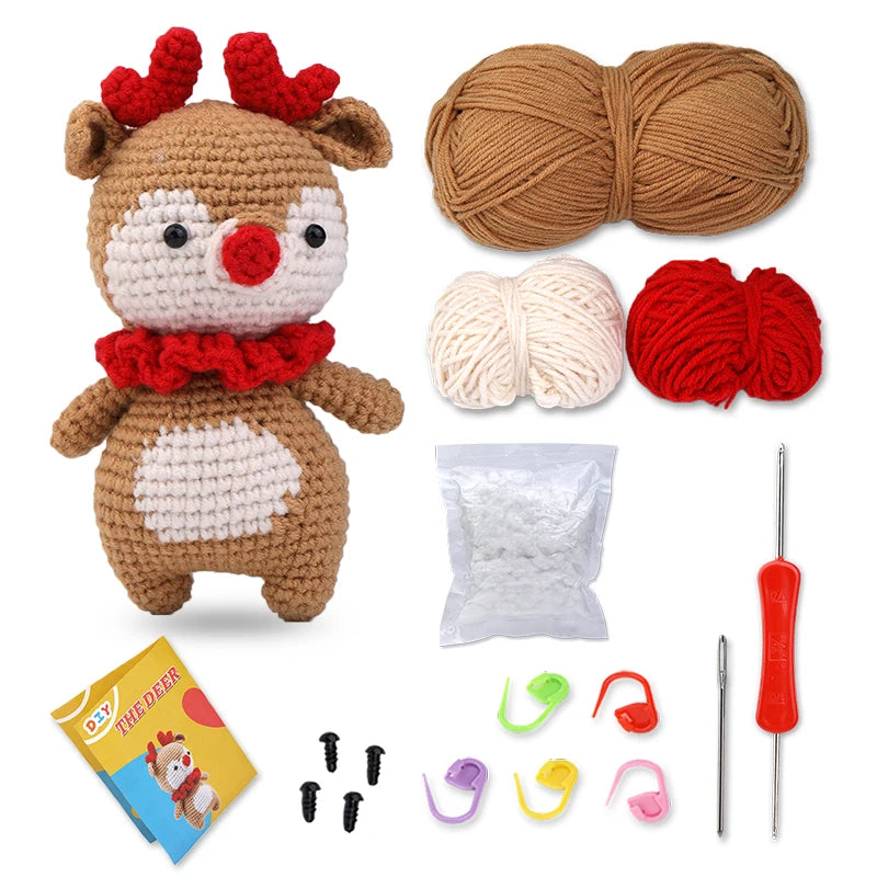 KRABALL Crochet Animal Kit for Beginners with Video Tutorial