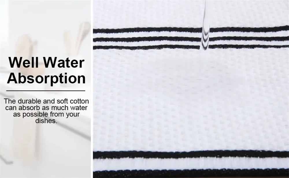 Olanly Cotton Kitchen Towels Set of 4 or 6 Absorbent Waffle Weave Dishcloths Soft and Durable for Home Cleaning