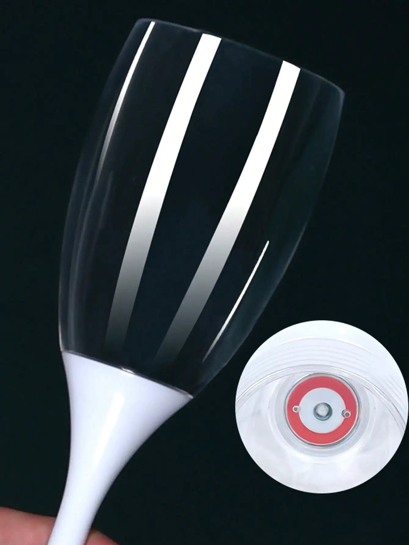 LED Light Up Champagne Flutes Set of 6 Colorful Plastic Drinking Glasses for Parties and Celebrations