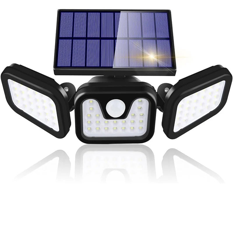 Solar Lights Outdoor Motion Sensor Human Induction IP65 Waterproof Adjustable Head Wall Lamp