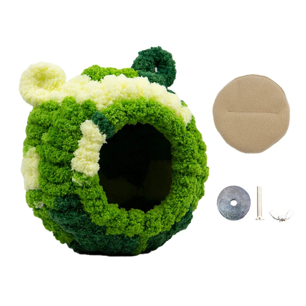 Warm Bird Nest Winter House Hanging Hammock Cage Accessories Plush Hideaway For Parrot Hummingbird Decoration Bird Cages