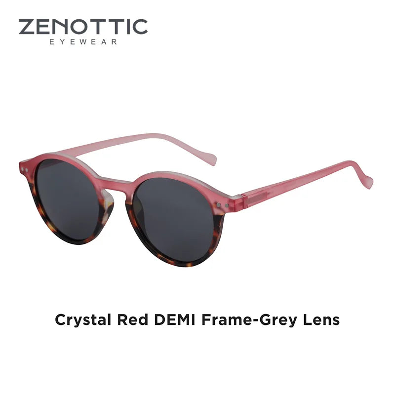 Zenottic Retro Circular Polarized Sunglasses for Men and Women Small Round Vintage Style UV400 Protection