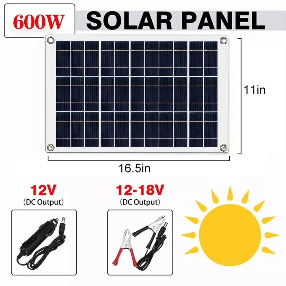 6000W Solar Inverter Kit with 600W Panel 12V Charging System