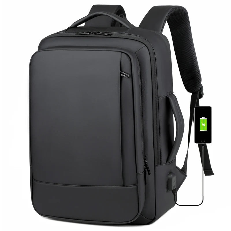 Rilibegan Men Travel Backpack Oxford Big Capacity USB Charge