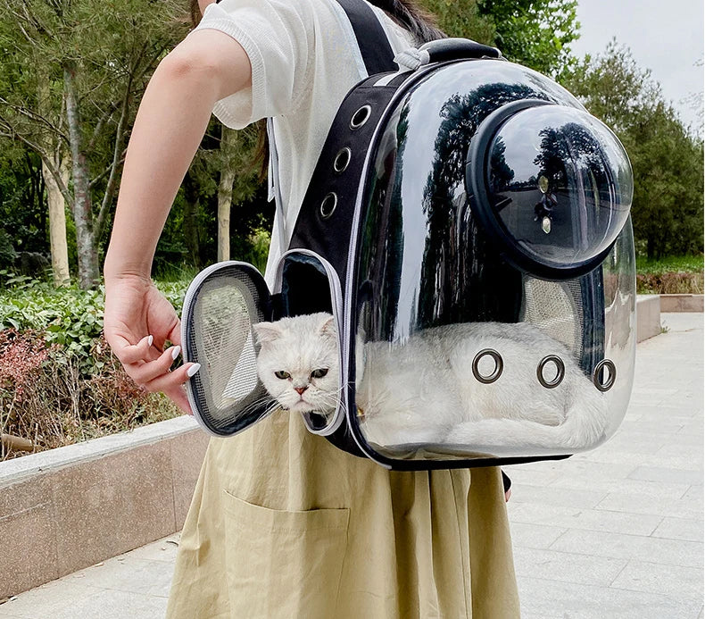 Breathable Transparent Pet Cat Carrying Bag Space Backpack