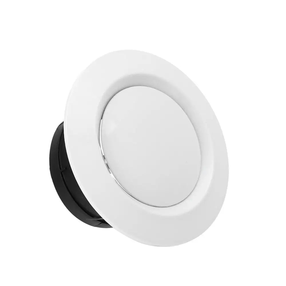 Adjustable Air Ventilation Cover Round Ducting ABS Grille for Kitchen and Bath Air Outlet