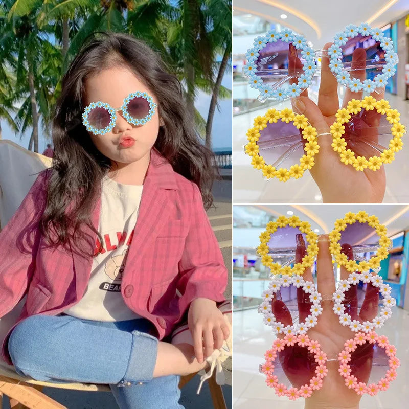Summer Child Sunglasses Daisy Flower UV400 Eyewear for Kids