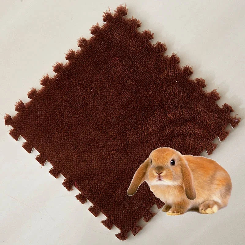 4/10Pcs Rabbit Guinea Pig Cage Liner Small Pet Items Anti Slip Bedding Mat Pee Pad for Hamsters Soft Warm Rabbit Sleep Mat Bed