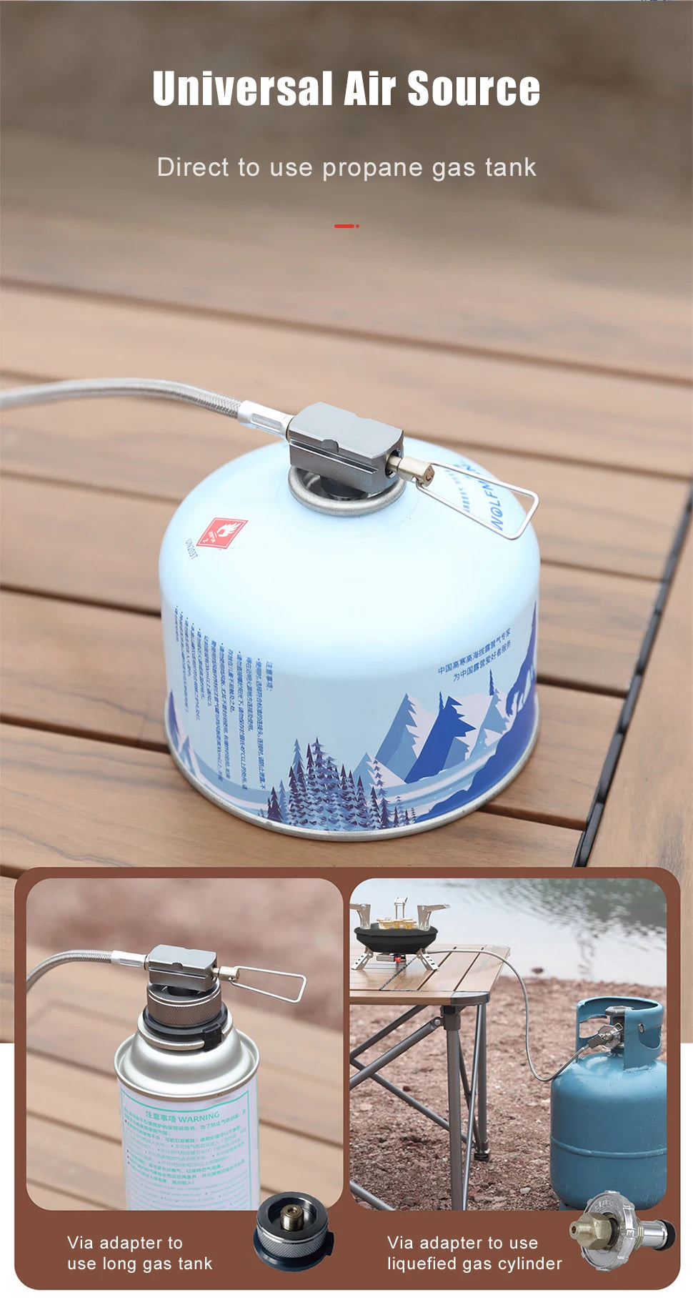 BRS-201A Portable Camping Gas Stove 16000W Butane Burner