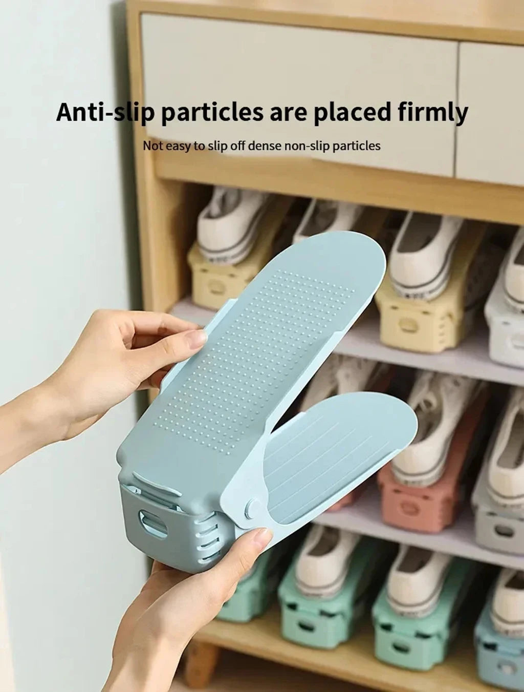 1Pcs Adjustable Shoe Rack Organizer Double-Layer Space Saver