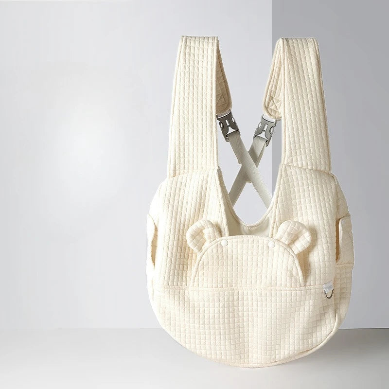 Outdoor Pet Backpack Solid Color Simple Cross Chest Breathable Backpack Portable Cat Bag Large Capacity Adjustable Pet Backpack