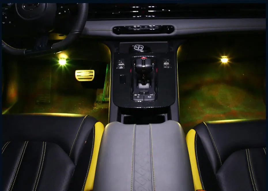 BLALION Wireless Adhesive LED Car Interior Ambient Light Remote Control Auto Roof Foot Lamp Bicycle Tail Light