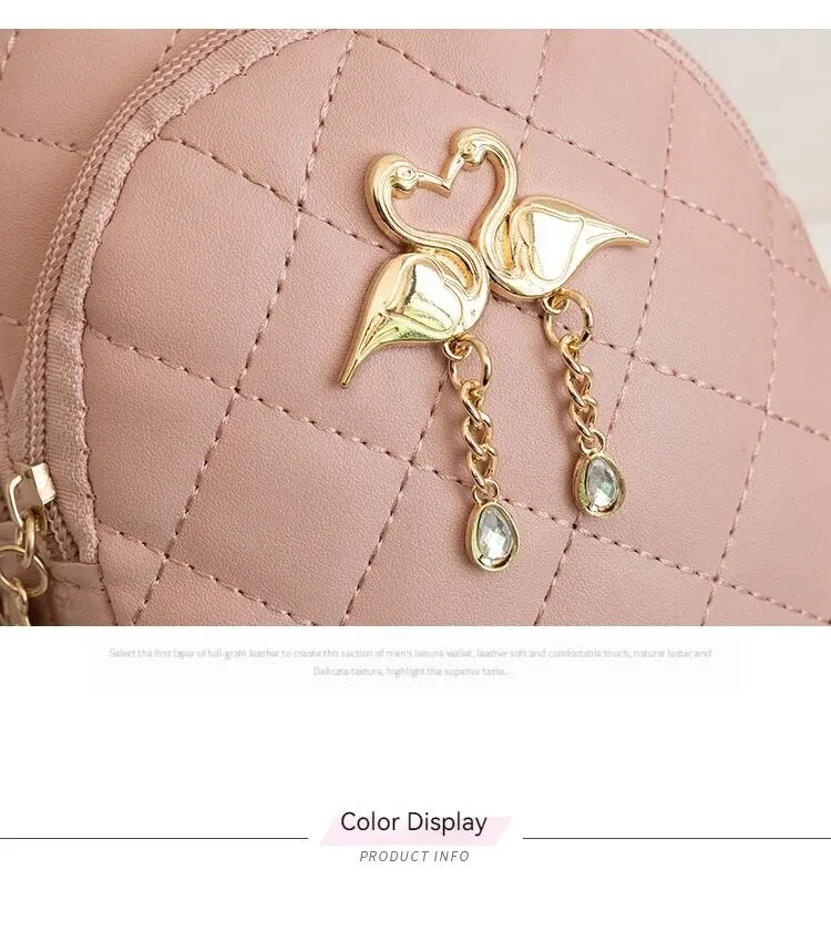 Rilibegan Women Fashion Backpack Mini Handbag for Leisure