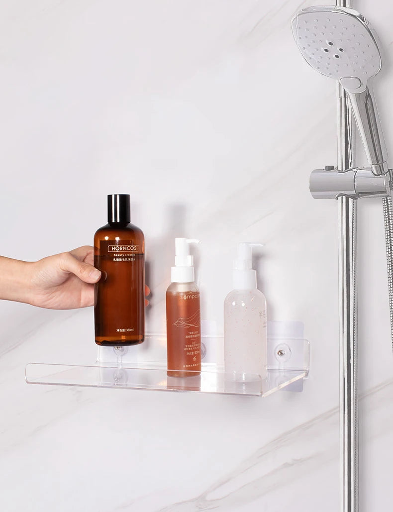 Invisible Acrylic Floating Wall Ledge Shelf for Kids Bookshelves and Bathroom Storage