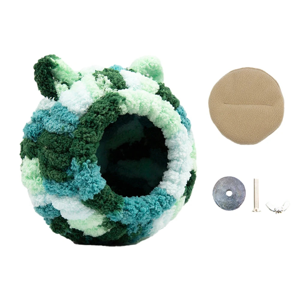 Warm Bird Nest Winter House Hanging Hammock Cage Accessories Plush Hideaway for Parrot Hummingbird Decoration Bird Cages