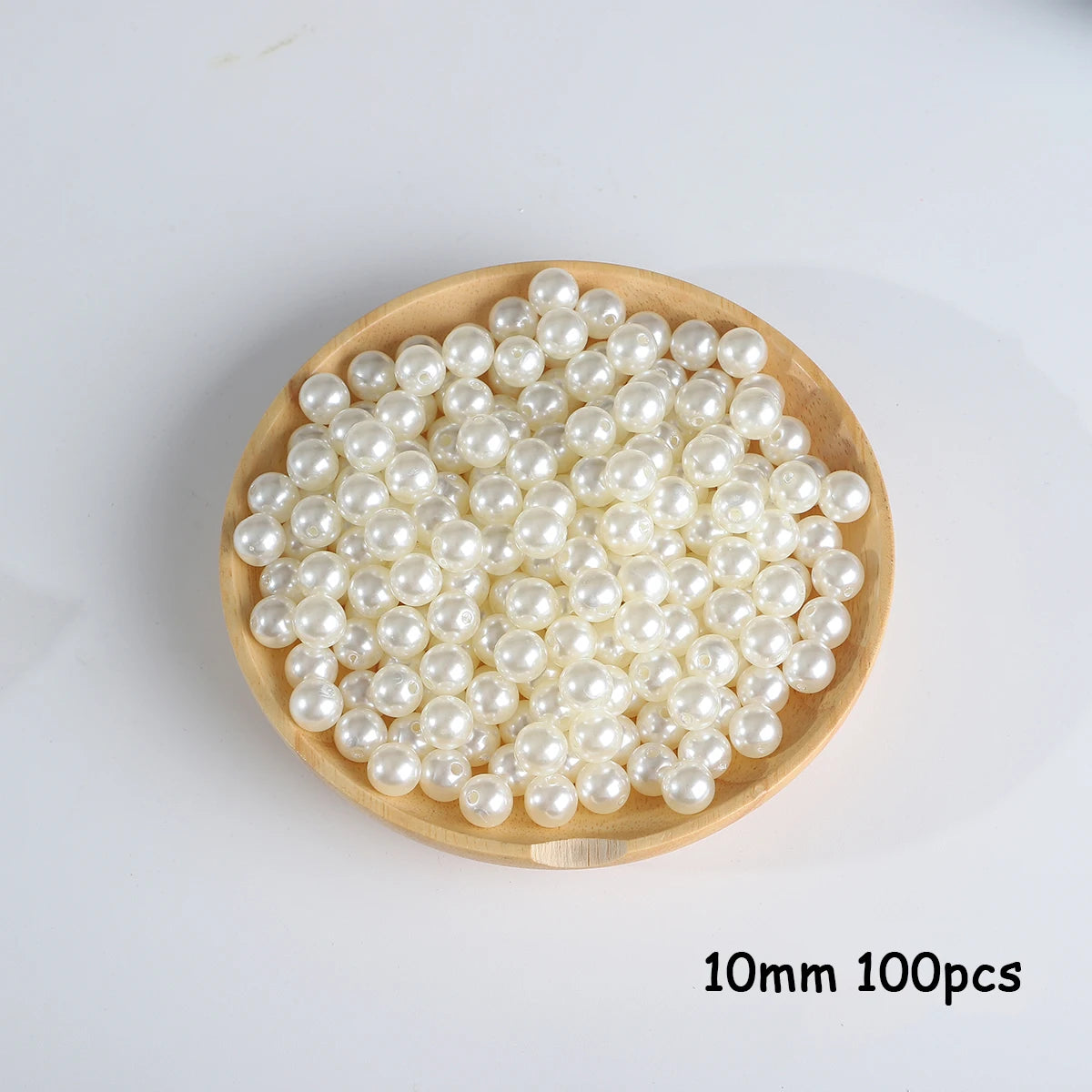 3-20mm 10-1000pcs Straight Hole ABS Imitation Pearl Beige White Bracelet Beads for DIY Jewelry Making