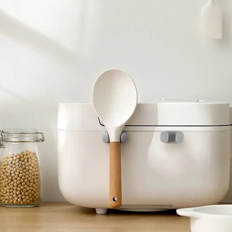Rice Spoon Holder Silicone Storage Rack for Wall-Mounted Shelf