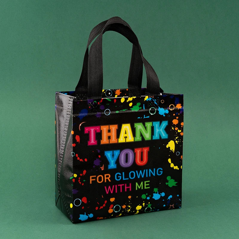 Waterproof Black Non-Woven Fabric Bags Set of 12 or 30 for Clothes Snacks Toys Ideal for Baby Showers Weddings and Party Decorations