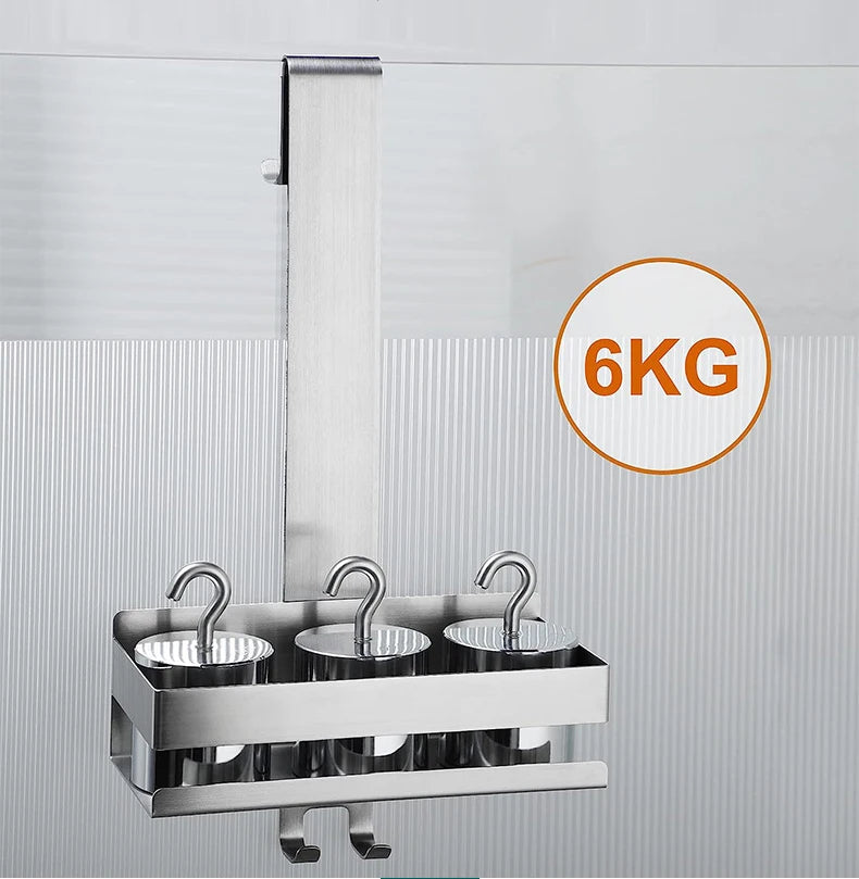 No Drill Movable Bathroom Shelf Steel Organizer for Shower and Storage Solution