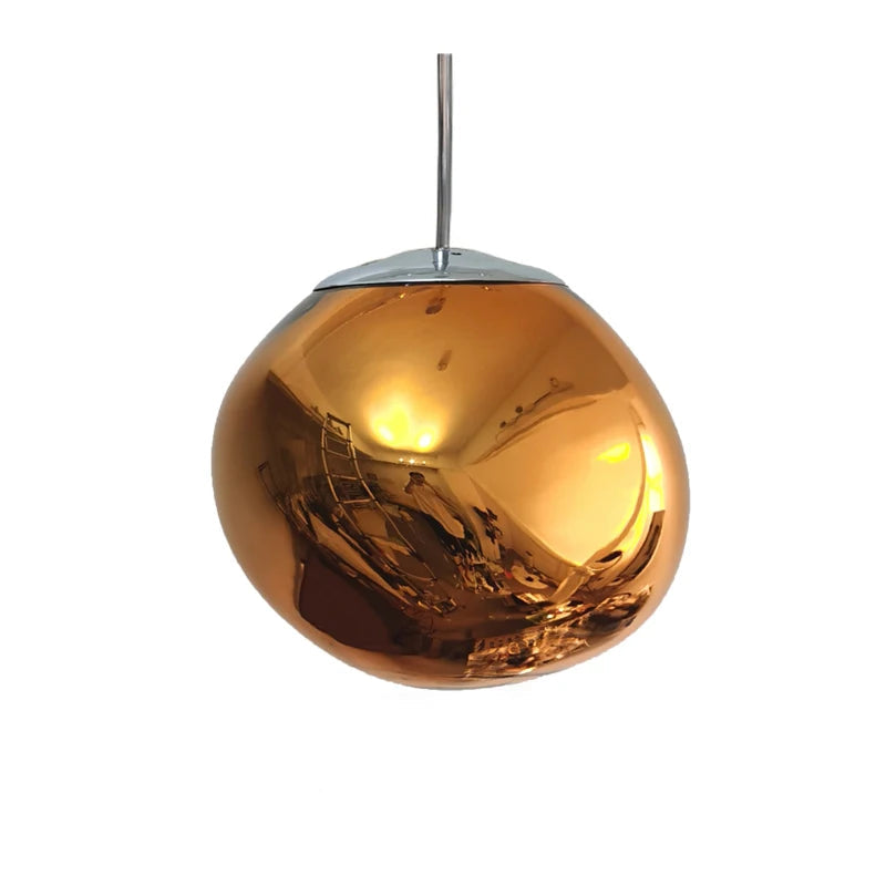 Modern Glass Pendant Light with PVC Lava Design for Nordic Loft Style Home Decor and LED Ceiling Illumination