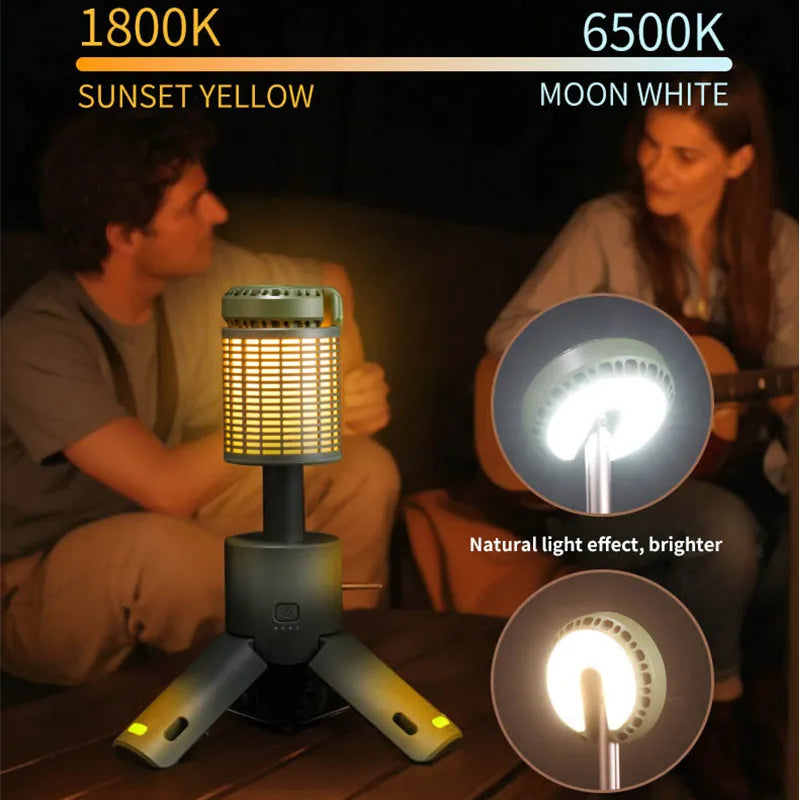 Folding Camping Light Portable Telescopic Lanterns 10000mAh Waterproof Magnetic Lamp with Triangle Stand Base