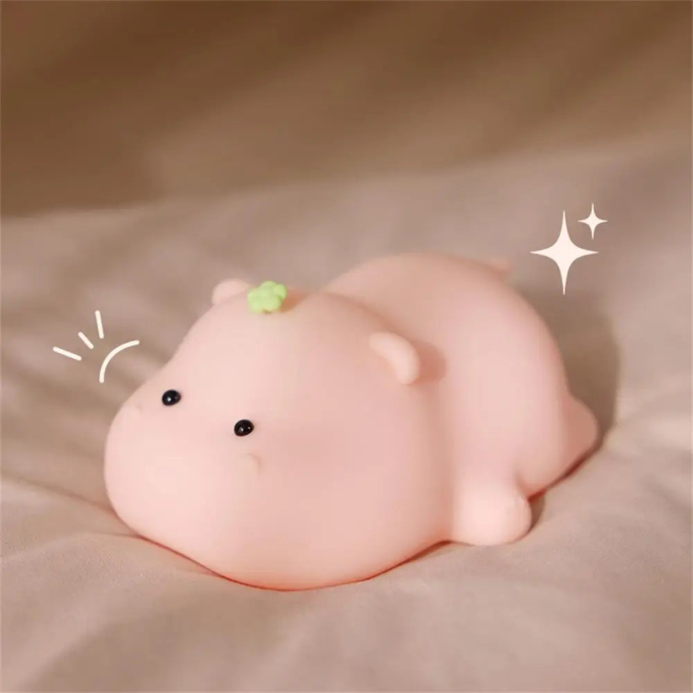 Bunny Silicone Night Light for Kids Room USB Rechargeable Dimmable Sleep Lamp with Timer