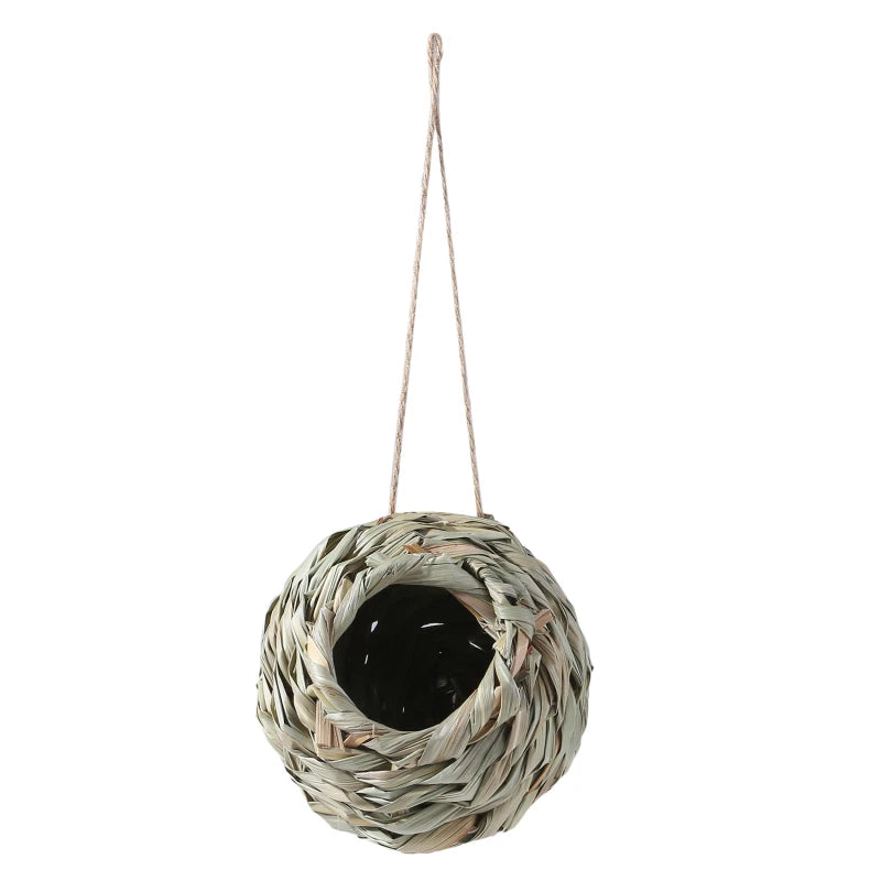 Birds Nest Bird Cage Natural Reed Grass Spherical Hummingbird Nest Outdoor Decorative Weaved Hanging Bird Nest Hous Proficient